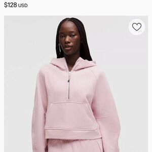 Lululemon Women’s Scuba Oversized Half-Zip Hoodie Size M/L in Pink